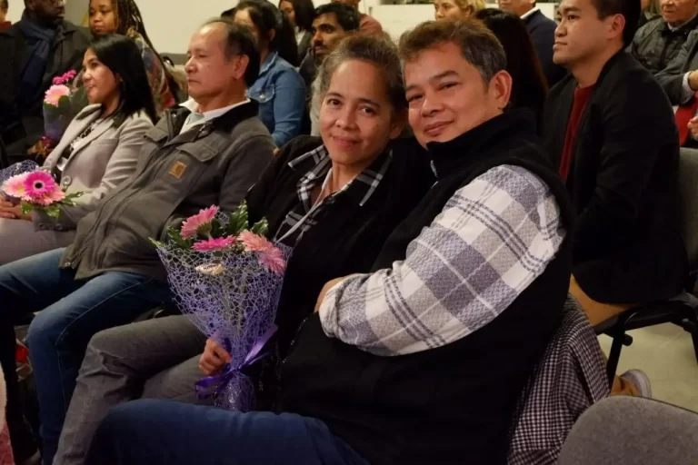 a happy couple at ICCR's couples' conference