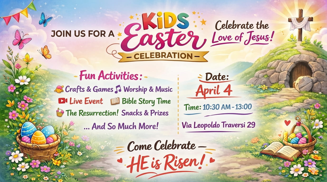 Locandina Festa di Pasqua per bambini 4 aprile